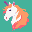 Creative Unicorn Designs Logo featuring a unicorn with a horn made of yarn.