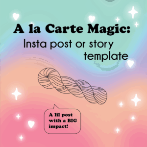Custom Instagram Story or Post Template: A la carte magic