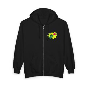 Crochet is Dinomite Zip Hoodie — 90s Neon Dinosaur Crochet Graphic Full-Zip Sweatshirt