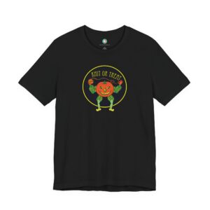 Vintage Halloween Knit or Treat T-Shirt — Cute Halloween Pumpkin Knitting Lover Tee